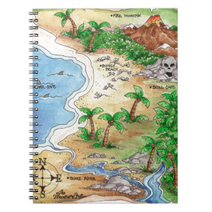 Pirate Map Notizblock