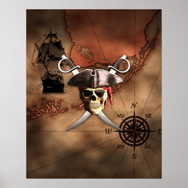 Pirate Map Poster (Vorne)