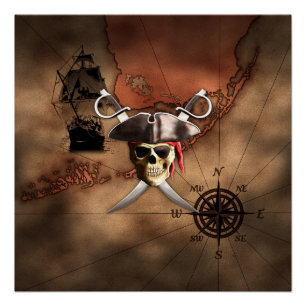 Pirate Map Poster