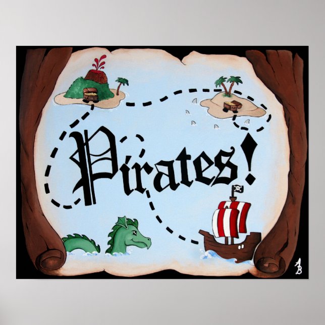 Pirate Map Poster (Vorne)