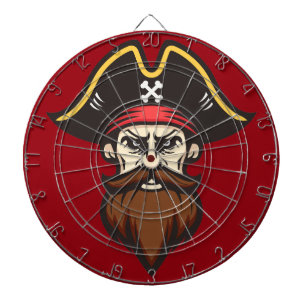 Pirate Mascot Dartboard Dartscheibe