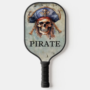 Pirate Mascot Pickleball Paddle