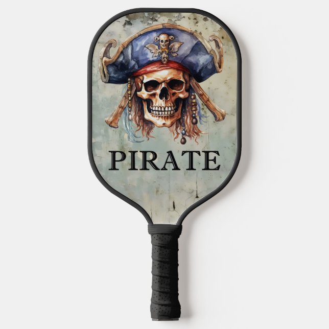 Pirate Mascot Pickleball Paddle (Vorderseite)