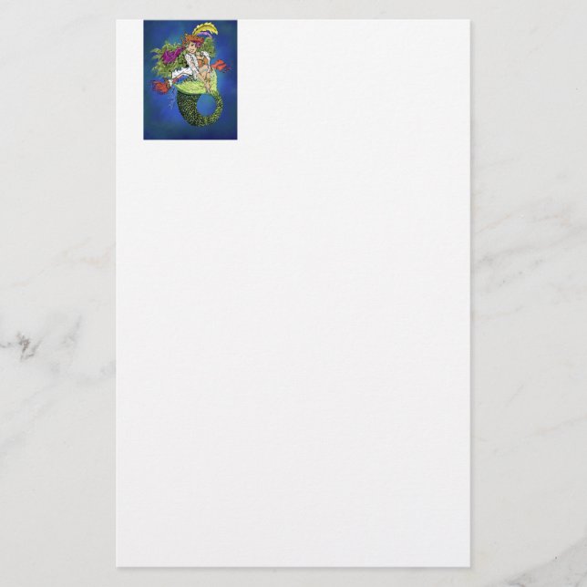 Pirate Mermaid Briefpapier (Vorderseite)