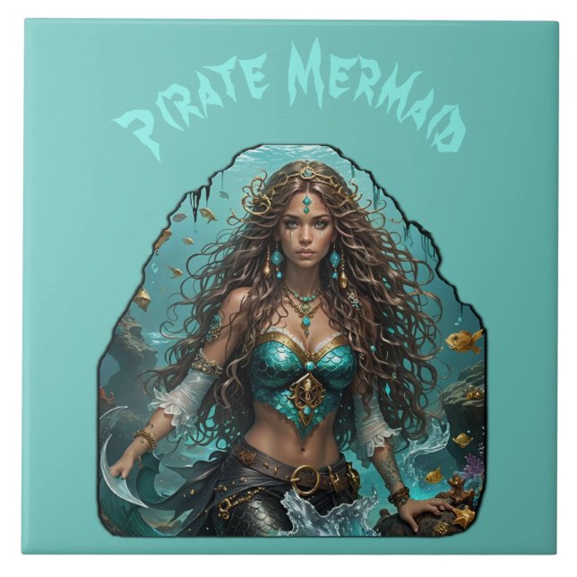 Pirate Mermaid Lady Thunder_Cove Fliese (Vorderseite)