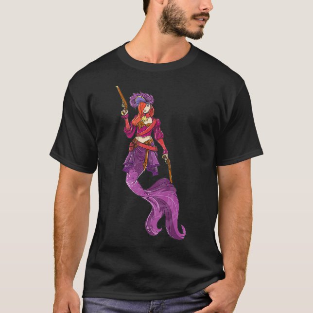 Pirate Mermaid Magical Halloween Costume T-Shirt (Vorderseite)
