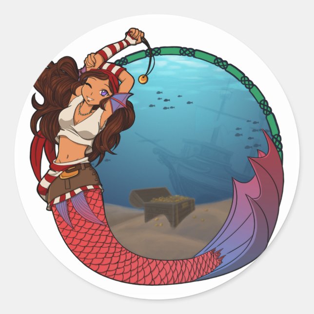 Pirate Mermaid Stickers (Vorderseite)