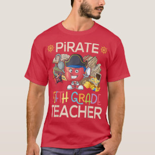 Pirate mit Gold Pen Bücher glücklich Pirate 5. Gra T-Shirt
