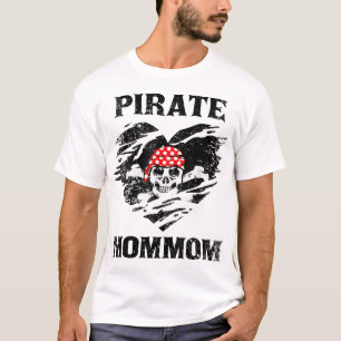 Pirate Mommom Herz gestört Schädelherz T-Shirt