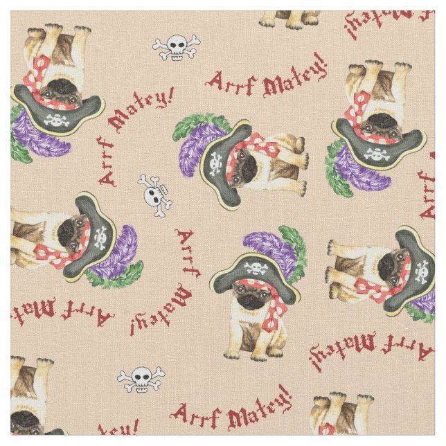 Pirate Mops Fabric Stoff (Nahaufnahme)