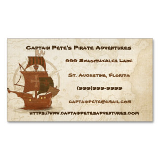 Pirate Mystery Ship Magnetische Visitenkarte
