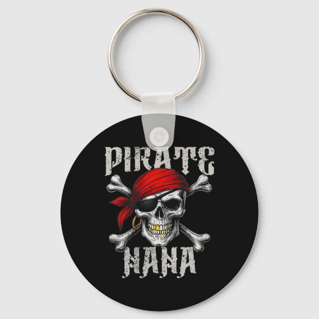 Pirate Nana Piratenflagge Flag und Skull Crossbone Schlüsselanhänger (Vorderseite)