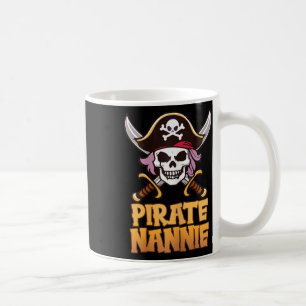 Pirate Nannie Funny Captain Grandma Halloween Cost Kaffeetasse