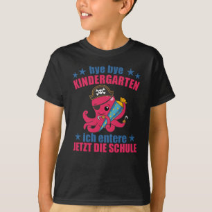 Pirate Octopus Einschulungsschule Kinder Schultasc T-Shirt