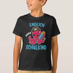 Pirate Octopus Einschulungsschule Kinderschule T-Shirt