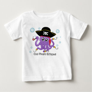 Pirate Octopus Geburtstagsparty Geschenk Baby Boy T-shirt