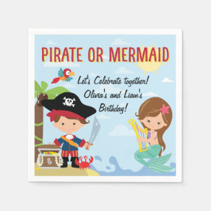 Pirate oder Mermaid Serviette
