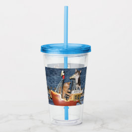Pirate of the Cat-i-bian - Cat Acrylic Tumbler Acryltrinkbecher
