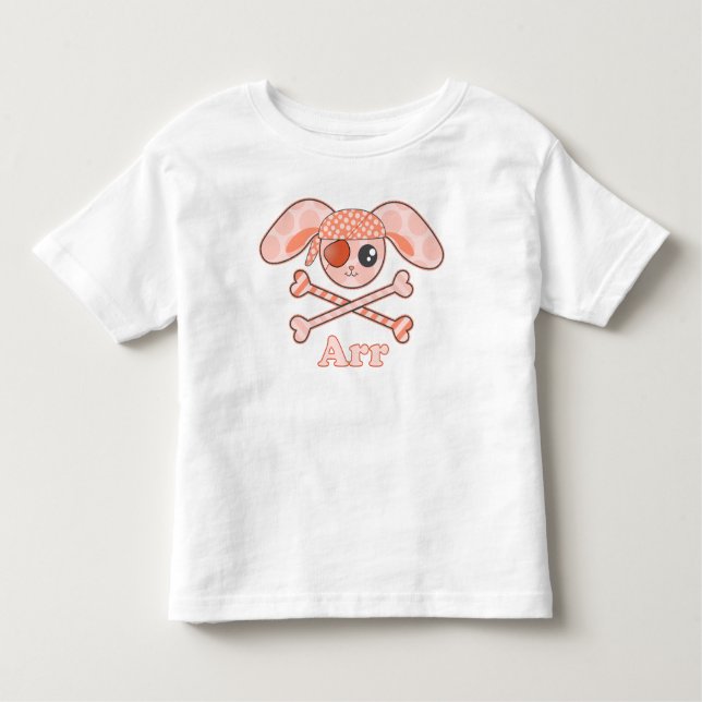 Pirate Orange Bunny Arr Kleinkind T-shirt (Vorderseite)