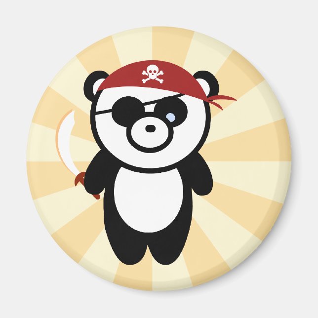 Pirate Panda Magnet (Vorne)