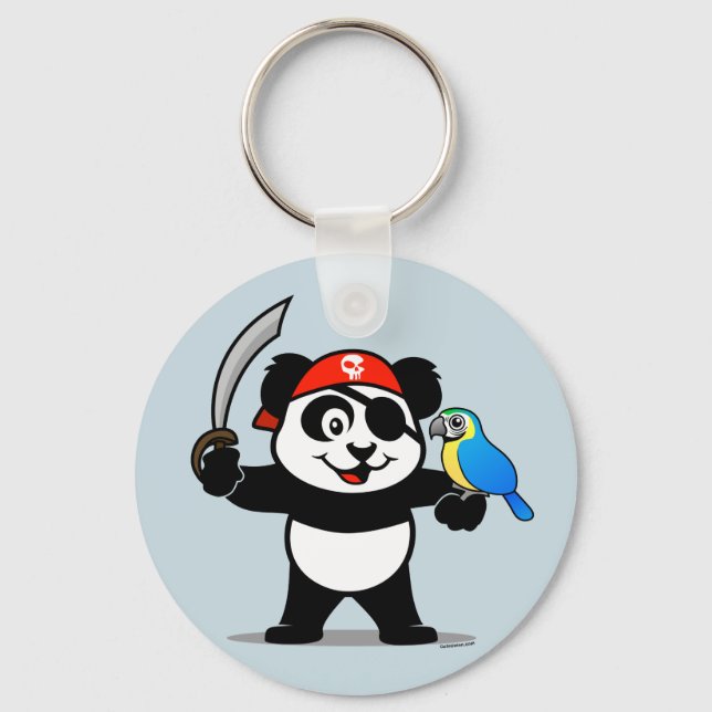 Pirate Panda Schlüsselanhänger (Vorderseite)
