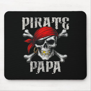 Pirate Papa Piratenflagge Flag und Schädelknochen Mousepad