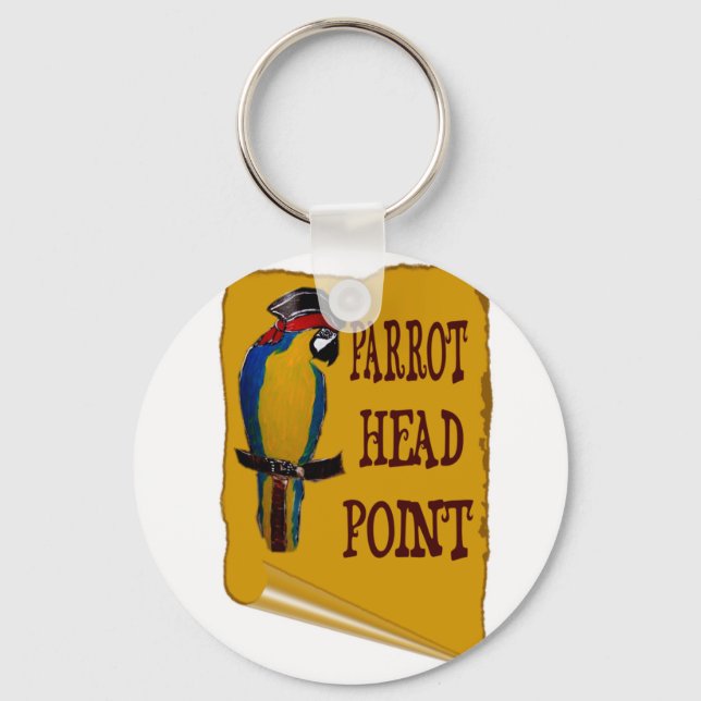 Pirate Parrot Head Schlüsselanhänger (Vorderseite)