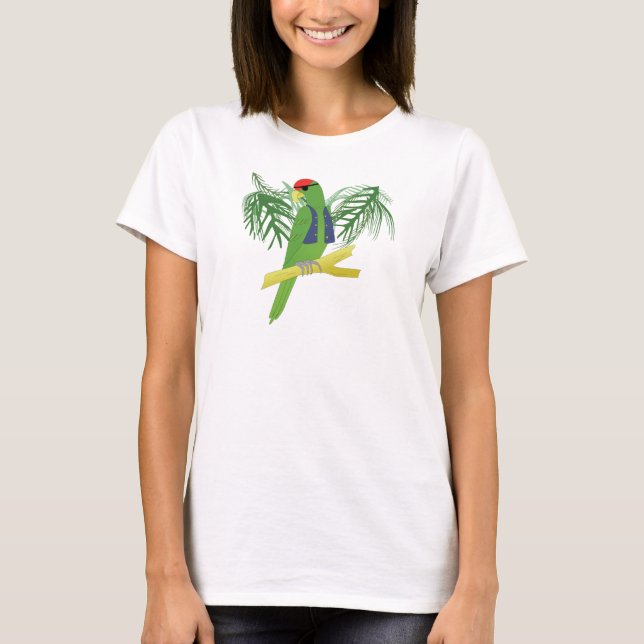 Pirate Parrot mit Augenpflaster T-Shirt (Vorderseite)