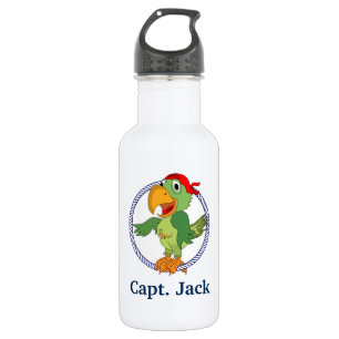 Pirate Parrot Mit Monogramm Nautic Trinkflasche