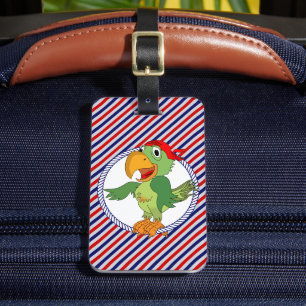Pirate Parrot Nautical Personalisiert Gepäckanhänger