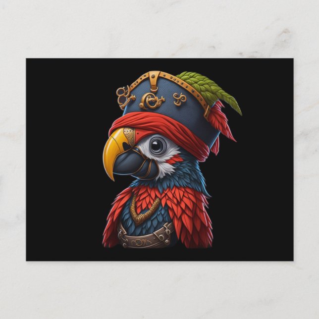 Pirate Parrot Postkarte (Vorderseite)