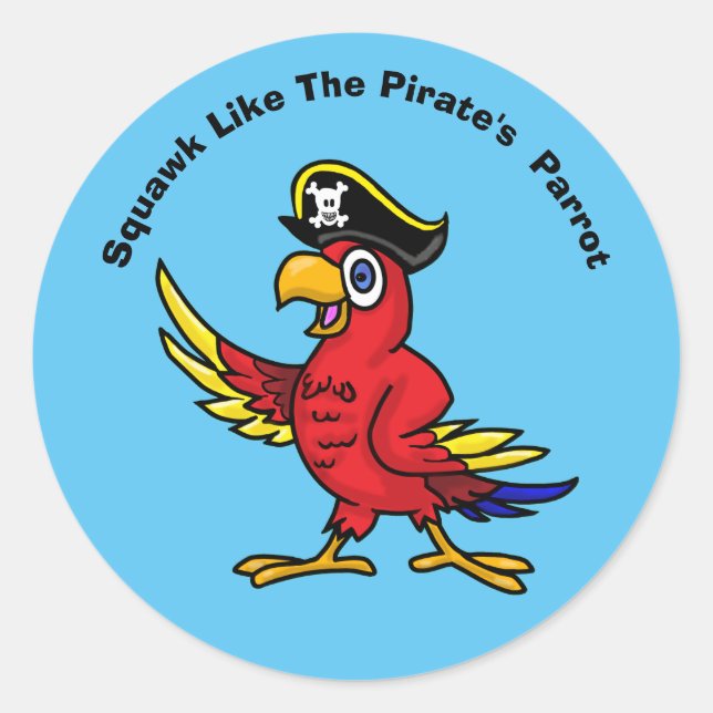 Pirate Parrot Stickers (Vorderseite)