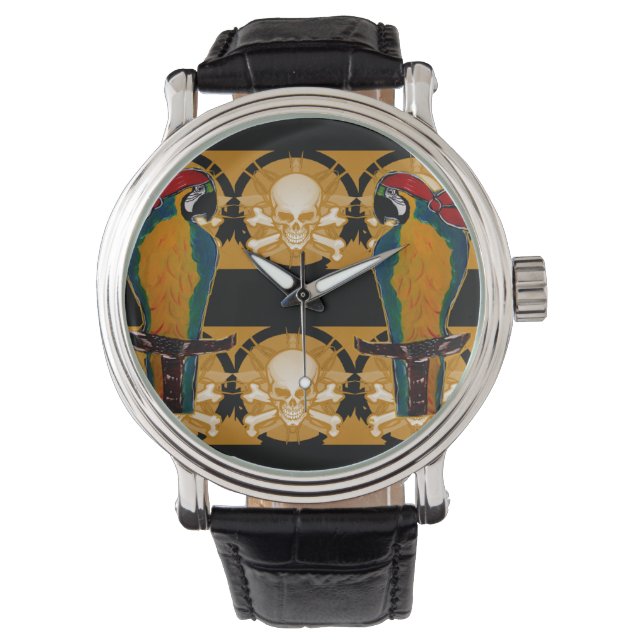 Pirate Parrots Armbanduhr (Vorderseite)