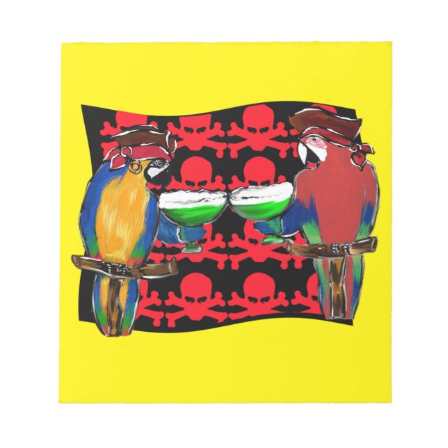 Pirate Parrots Notizblock (Vorderseite)