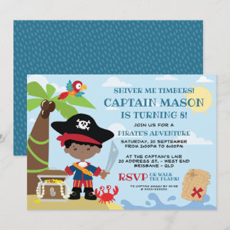 Pirate Party Geburtstagseinladungen Einladung