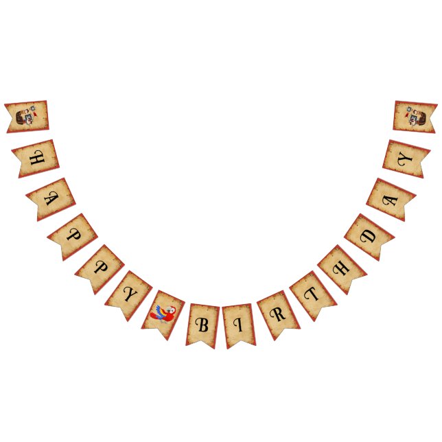 Pirate Party Happy Birthday Wimpelkette (Alle)