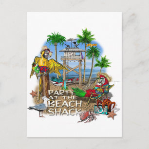 Pirate Party Parrots Party Einladungspostkarte