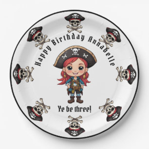 Pirate Party Personalisieren Papierplatte Pappteller
