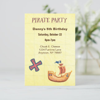Pirate Party Personalisiert Child's Birthday Einladung