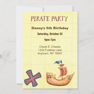 Pirate Party Personalisiert Einladung