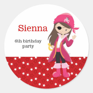 Pirate Party Runder Aufkleber