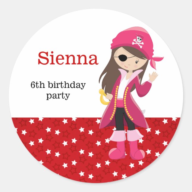 Pirate Party Runder Aufkleber (Vorderseite)