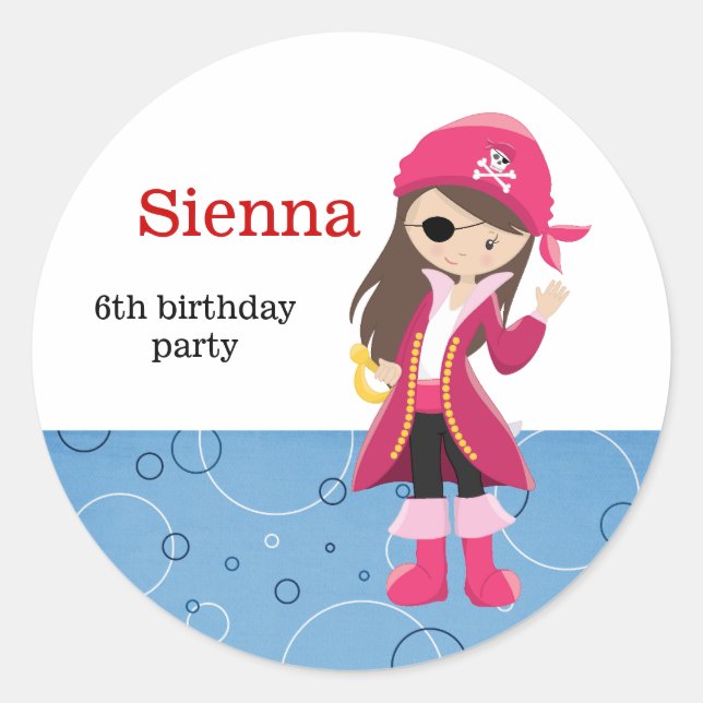 Pirate Party Runder Aufkleber (Vorderseite)