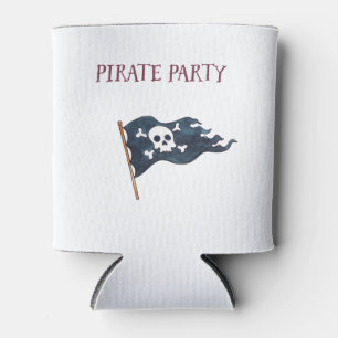 Pirate Party Schiff Schädelflagge Personalisiert Dosenkühler