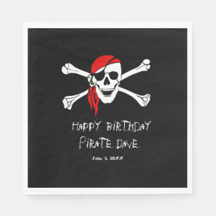 Pirate Party Skull und Crossbones Paper Napkins Serviette