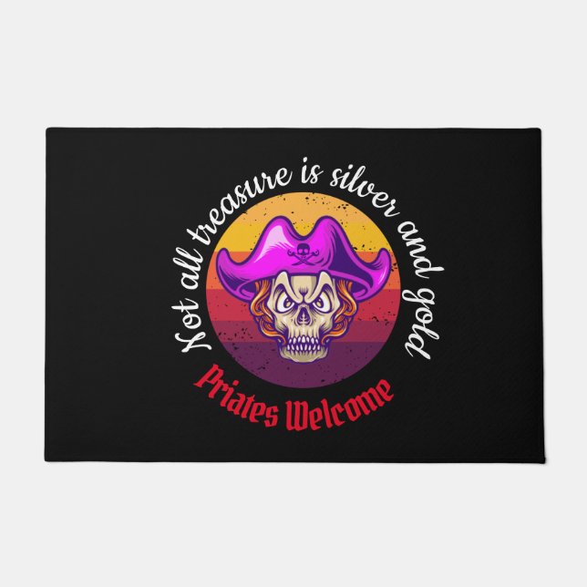 Pirate Party Willkommen Doormat Fußmatte (Vorderseite)