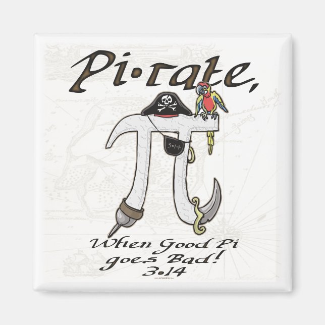 Pirate Pi Day Gear Magnet (Vorne)