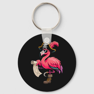 Pirate Pink Flamingo Funny Halloween Party Kostüm Schlüsselanhänger