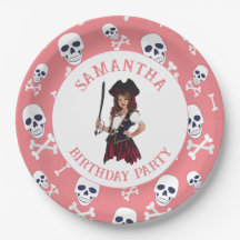 Pirate PINK Girl Skulls Paper Tellers