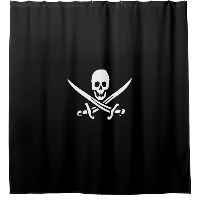 Pirate Piratenflagge Duschvorhang (Vorderseite)